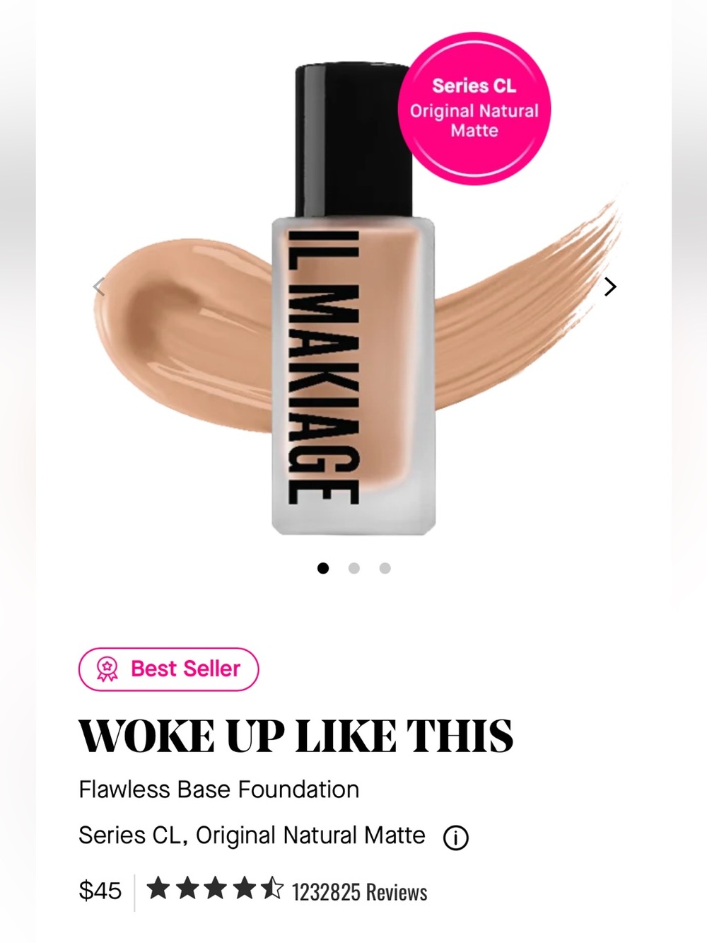 IL MAKIAGE "Woke Up Like This" Flawless Base Foundation #35 NIB